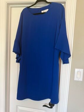 Elegant Royal Blue Women's Shift Dress